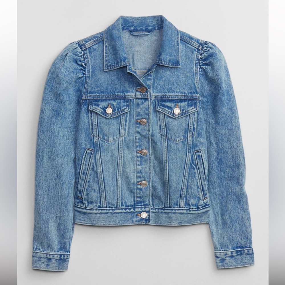 Puff Sleeve Denim Jacket